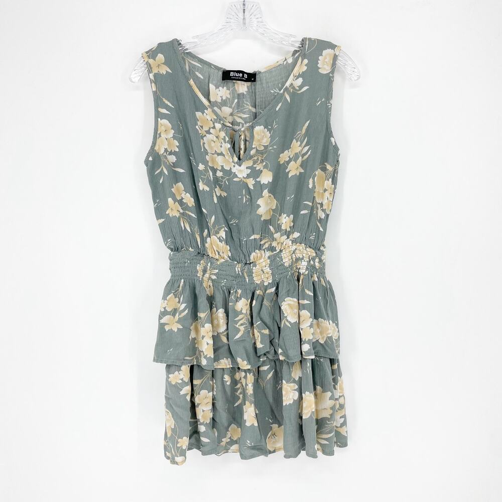 Blue B Collection Sleeveless Floral Dress Size Medium